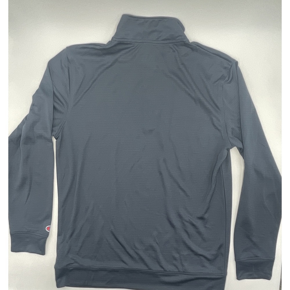 Champion 1/4th Zip Pull Over Long Sleeve M gray red NCS University Logo #C708 - Picture 6 of 6